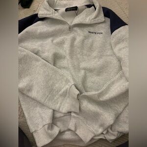 white fox quarter zip s/m